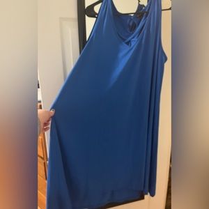 Blue knee length dress large new directions